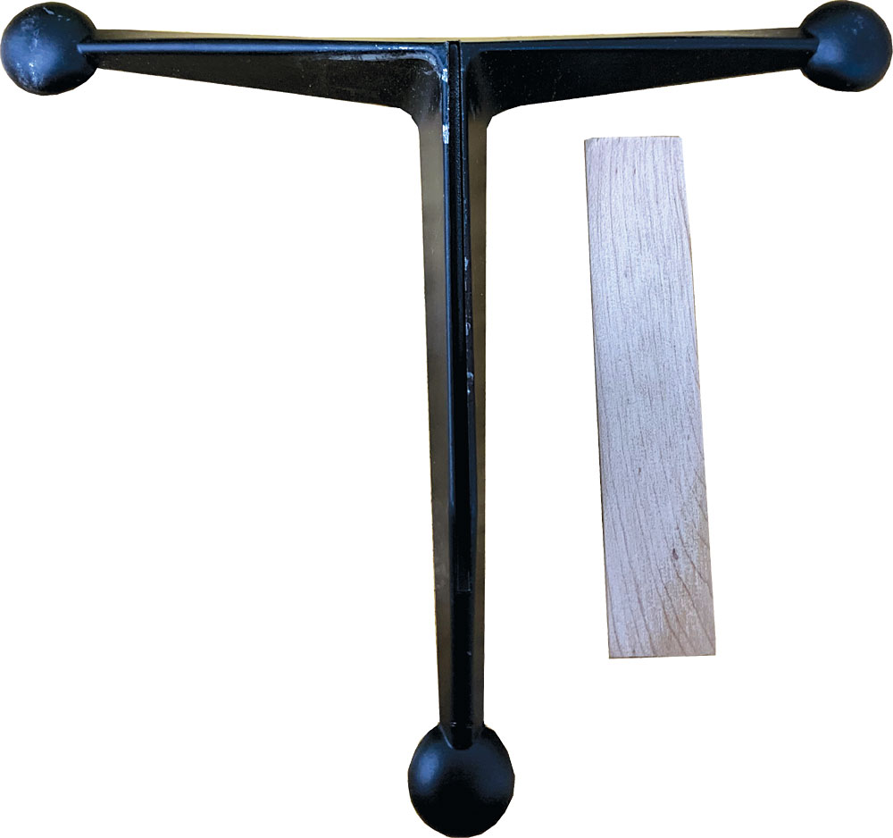 Viking VRS-35-BS Biscuit/Bridge for Tricone Black aluminum tricone bridge with a blank maple saddle