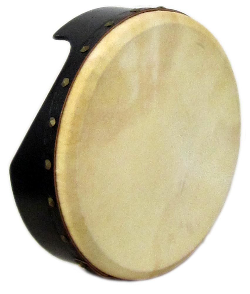 Waltons 16inch Bodhran, Tuneable. Black 12.5cm deep, heavy duty laminated rim with rounded edges and arm cut out