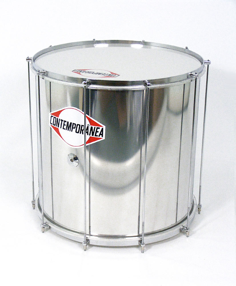 Contemporanea Professional Surdo 20inch x 50cm Aluminum  Pro. Short Series Bright Aluminum Surdo, 10 Tuning Rods