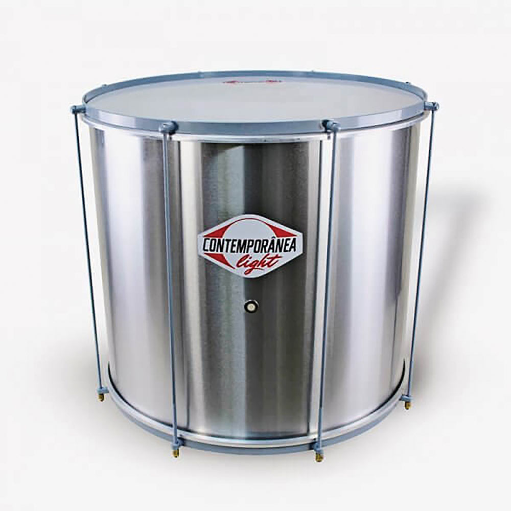 Contemporanea Professional Surdo 22inch x 60cm Aluminum Pro Series Bright Aluminum Surdo, 10 Tuning Rods