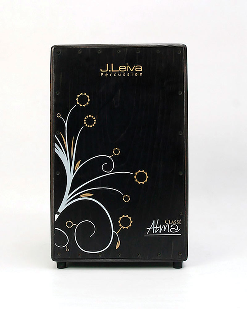 Leiva CAJ115 Alma Cajon, Classe 100% Siberian birch wood 3mm front panel. Black body with black patterned front