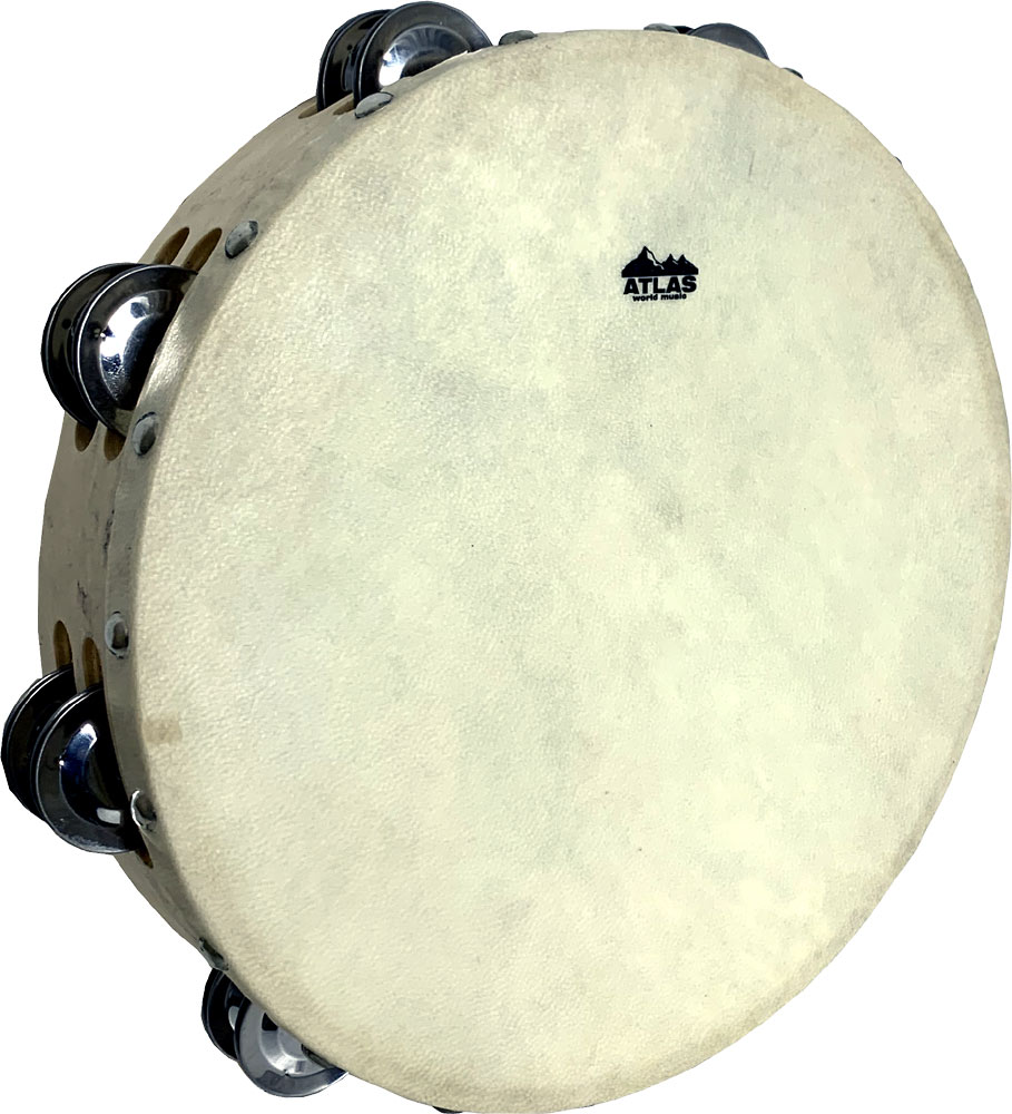 Atlas AP-H500 Tambourine10inch, Double Jingle Headless wooden rim and two rows of jingles