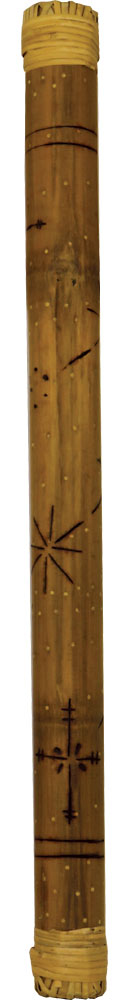 Atlas AP-L715 Bamboo Rainstick, 105cm Long Pokerwork designs. Approx 105cm long and 6.5cm diameter