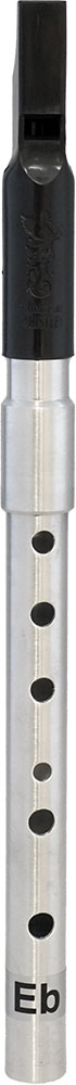 Nightingale Aluminum High Eb Whistle, Tuneable Improved O ring tuning slide. Squared style ABS fipple with an aluminum body