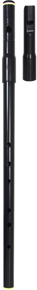 Tony Dixon Flute / Low D Whistle Set Two interchangeable heads and one body. Made from 2 joints of black ABS