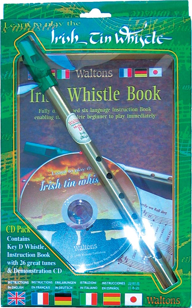 Waltons High D Whistle CD Pack Contains a brass D whistle with an easy-to-use instruction book & CD