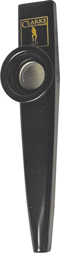 Clarke Black Coated Metal Kazoo With a premium natural skin membrane. Made from 100% selected tinplate