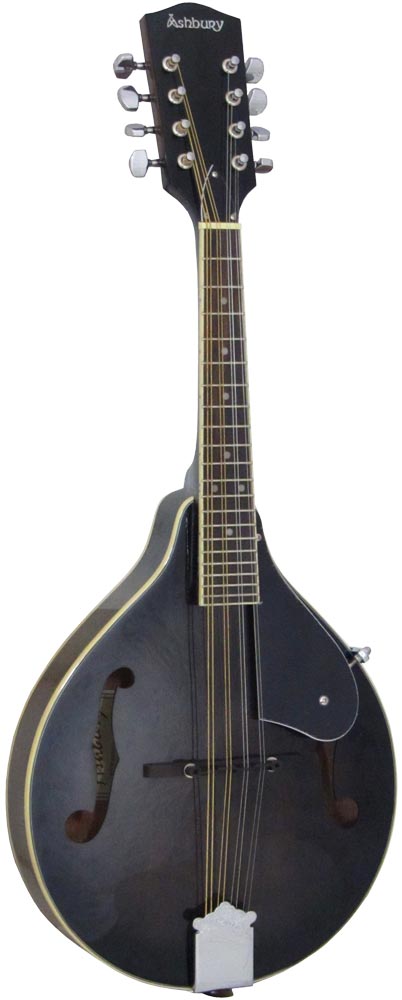 Ashbury AM-10K A Style Mandolin, Midnight Spruce top, mahogany body. f-hole model, Midnight mahogany finish