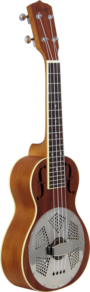 Ashbury AU-100C Concert Resonator Ukulele, Wood Wooden body Concert Uke with single resonator cone.