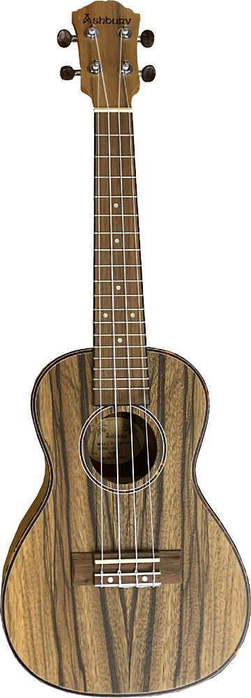 Ashbury AU-89CZ Concert Uke, DAO Wood Matt finish. DAO wood top, back, sides. Tortoise shell style binding/rosette