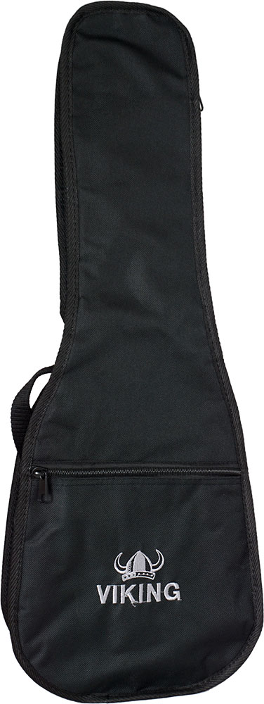 Viking VUB-10C Ukulele Bag, Concert 2mm padded black nylon gig bag with shoulder strap and handle