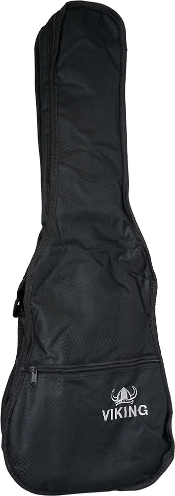 Viking VUB-10B Ukulele Bag, Baritone 2mm padded black nylon gig bag with shoulder strap and handle