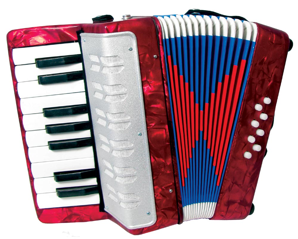 Scarlatti Child's Piano Accordion, Red A perfect fun mini inchaccordion for any child