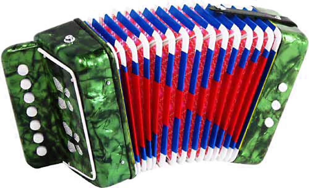 Scarlatti BAMBINO Child's 7 Key Melodeon, Green A perfect fun mini melodeon for any child