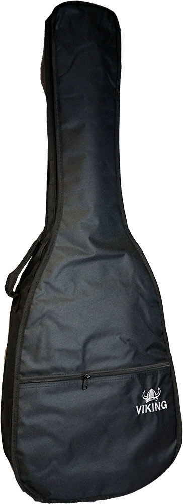 Viking VGB-10-C Classic Guitar Bag, 3/4 Size Tough black nylon outer with 5mm padding & external pockets