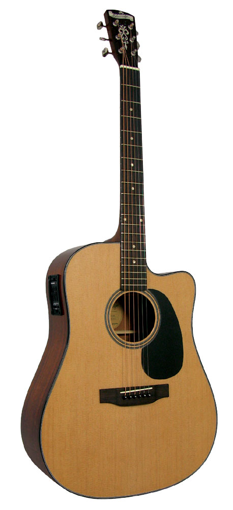 Blueridge BR-40CE Dreadnought Guitar, Electro Contemporary Series. Solid sitka spruce top. Cutaway body with pick-up