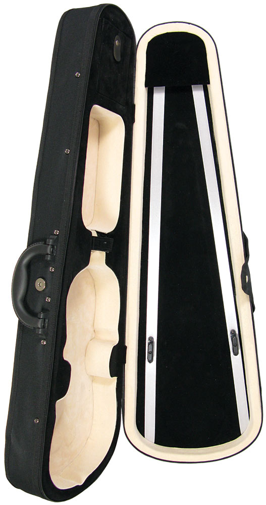 Viking VVC-002 Full Size Shaped Violin Case High density shaped foam, plush lined with shoulder straps