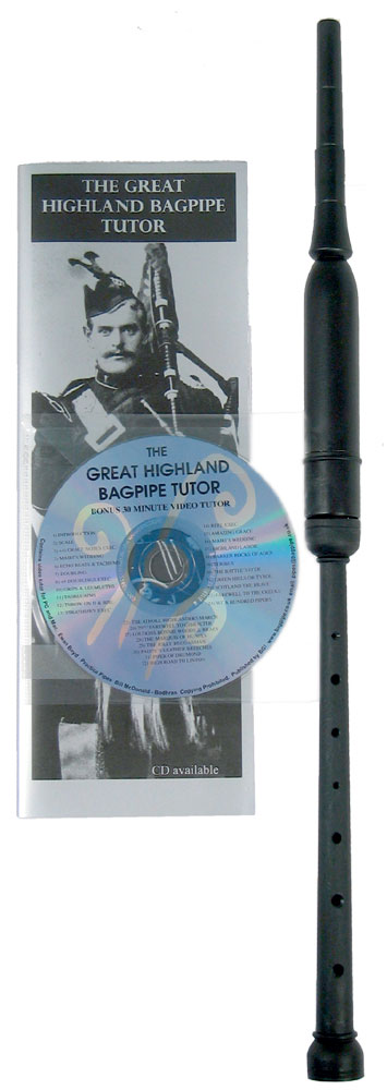 Bagpipes Galore Scottish Chanter, Book and CD Good quality ABS practice chanter with the Gt Highland Bagpipe tutor book and CD