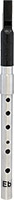 Nightingale Aluminum High Eb Whistle, Tuneable Improved O ring tuning slide. Squared style ABS fipple with an aluminum body