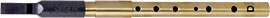 Nightingale High D Whistle, Tuneable Brass Improved O ring tuning slide. Squared style ABS fipple with a heavy brass body