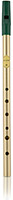 Feadog Brass High D Whistle Pack Comes with fingering chart and international instruction sheet