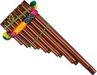 Atlas Peruvian Zampona Panpipe Double 13 note, brown bamboo