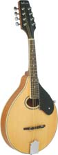 Ashbury AM-50-N A Style Mandolin, Natural Spruce top, maple body with oval soundhole. Natural finish