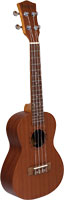 Ashbury AU-75CS Concert Uke, Sapele Matt finish. Sapele top, back and sides. Laser etched diamond style rosette