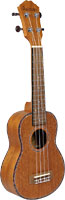 Ashbury AU-85SM Soprano Uke, Mahogany Matt finish. Mahogany top, back and sides. Tortoise shell style binding/rosette