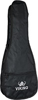 Viking VUB-10S Ukulele Bag, Soprano 2mm padded black nylon gig bag with shoulder strap and handle