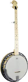 Ashbury AB-65-5 5 String Banjo, Maple Resonator Rolled brass tone ring. Maple bound maple neck. Maple fingerboard.22 Frets