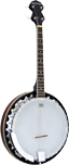 Ashbury AB-35-TS Tenor Banjo, Mahogany Resonator Short scale with 17 frets. Aluminum rim. White ABS bound mahogany neck