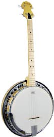 Ashbury AB-65-T Tenor Banjo, Maple Resonator Rolled brass tone ring. Maple bound maple neck. Maple fingerboard. 19 Frets