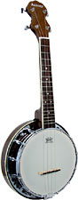 Ashbury AB-34-U Ukulele Banjo, Resonator, Walnut Walnut rim & resonator, 12 tension hooks, no knot style tailpiece.